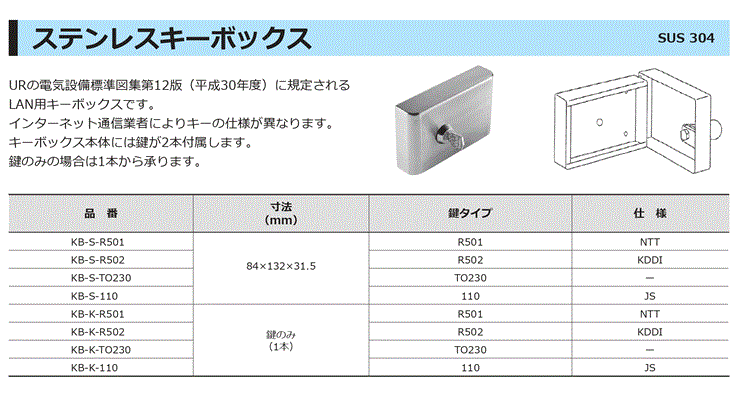 ステンレスキーボックス