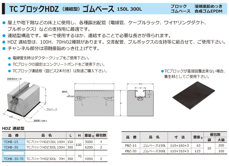 TCブロックゴムベース